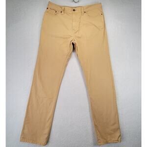 Nautica The Spinnaker Pant Men's Size 34x34 (34x32) Tan Straight Fit Cotton